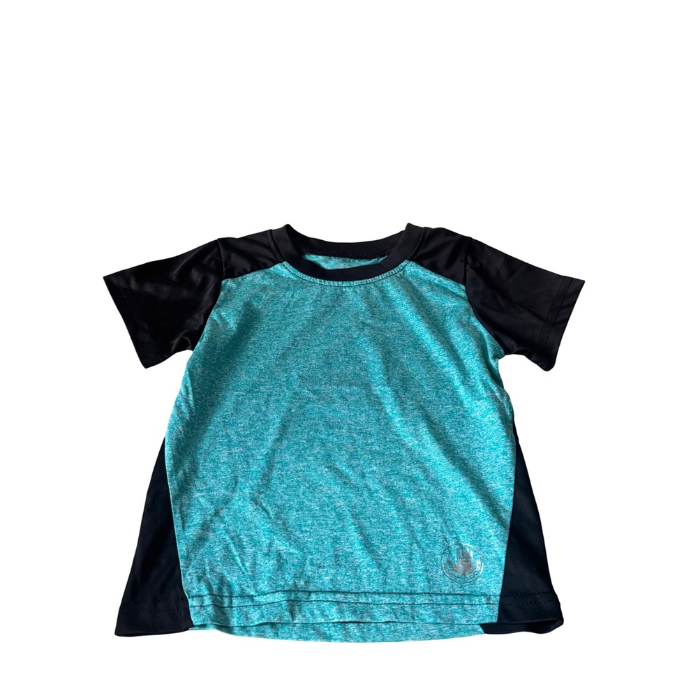 Body Glove Boys Rash Guard Swim Shirt Teal Black Short Sleeve Size 4T